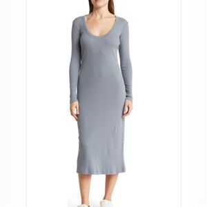 James Perse long ribbed v-neck dress
